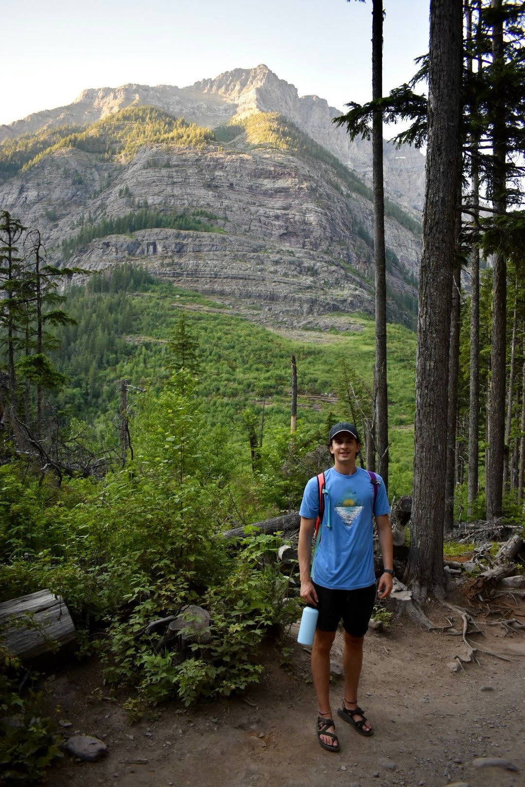 Andrew Lee in front of a mountain